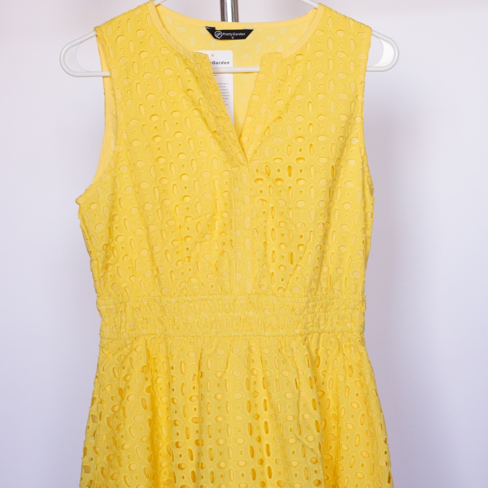 Yellow Eyelet Dress NWT